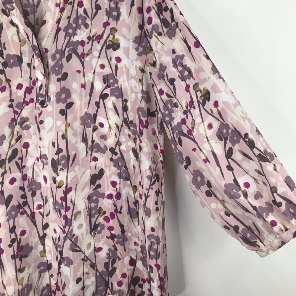 Cynthia Rowley Lavender Floral Blouse - Picture 6 of 10